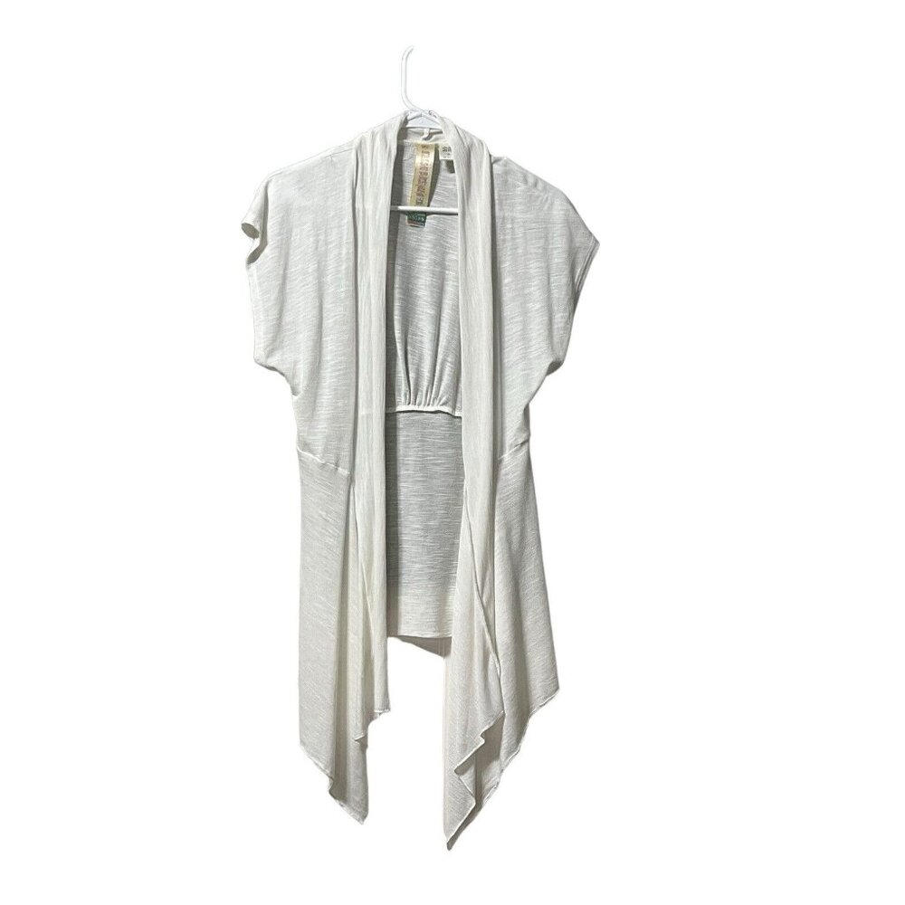 Fresh Brewed Size XL Lightweight Stretchy Summer Top Casual Beach Travel White